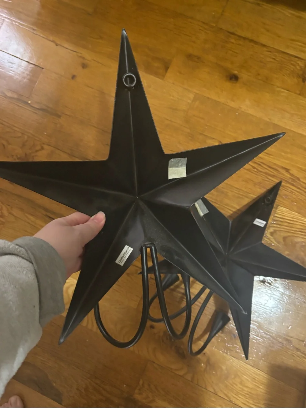 Crate&Barrel Black Metal Star Wall Sconces